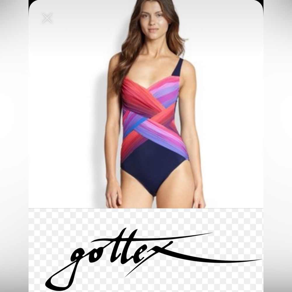 Gottex Rainbow Goddess Slimming one piece Swimsuit